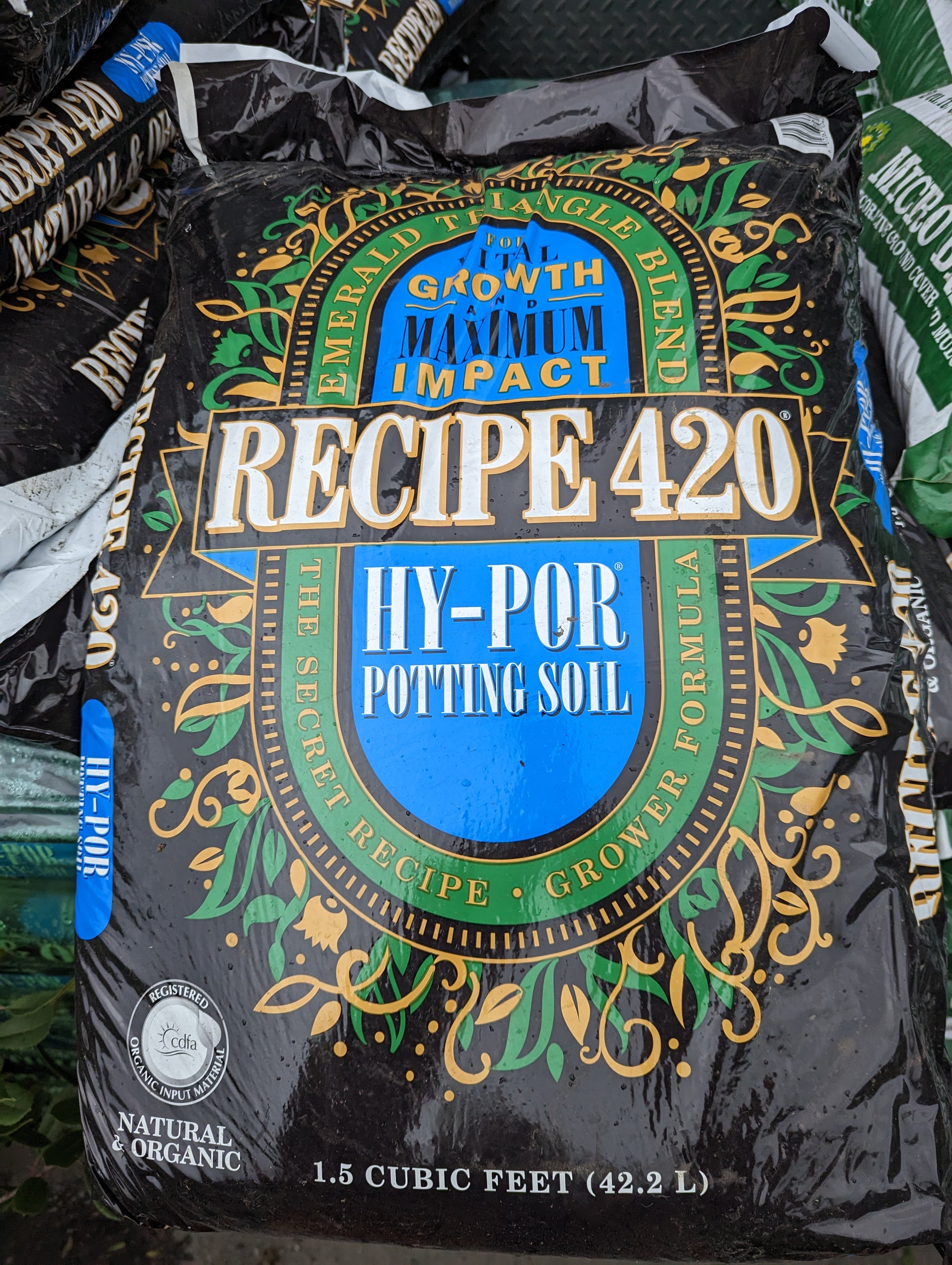 recipe 420 potting mix Recipe 420 HY-POR- ORGANIC Soil 1.5 cu. ft